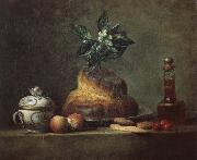Jean Baptiste Simeon Chardin Round cake china oil painting artist